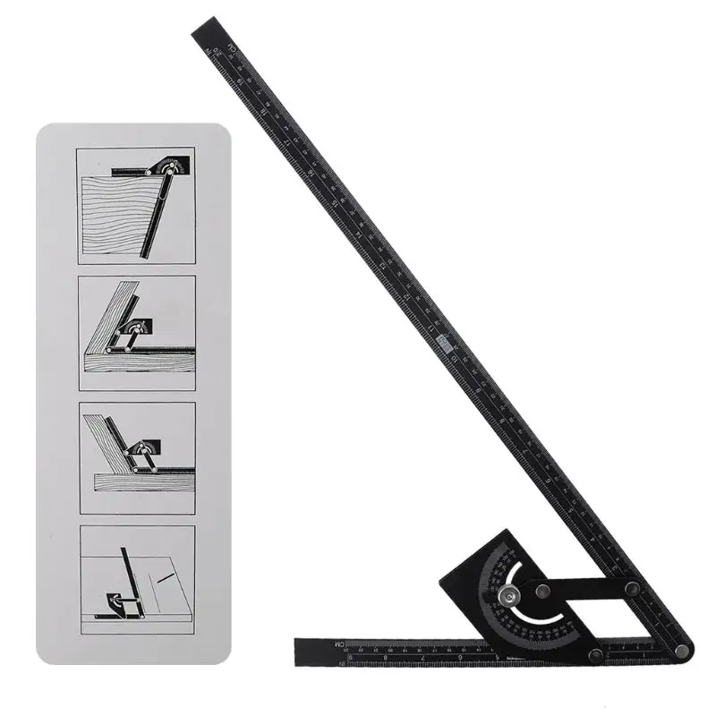 

Marking Gauge 0-180 Degree Angle Finder Measuring Protractor Ruler Woodworking Tool Metal Flexibility Folding Stretching