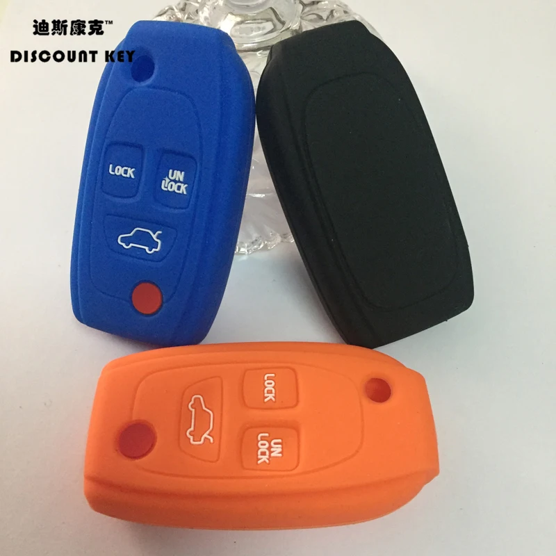 4 button Silicone Car Key Cover Case for Volvo Xc60 S80 V40 V60 S60