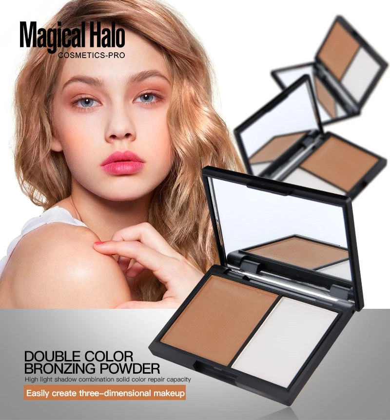 Бронзатор и хайлайтер пудра осветляет контурный макияж Professional Brightener Palette натуральный консилер Long-Lasting Cosmeti