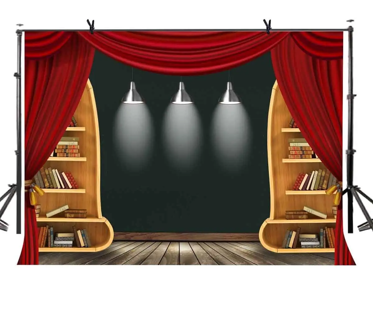 

7x5ft Comfortable Study Backdrop Symmetrical Arrangement Background Indoor Photo Props