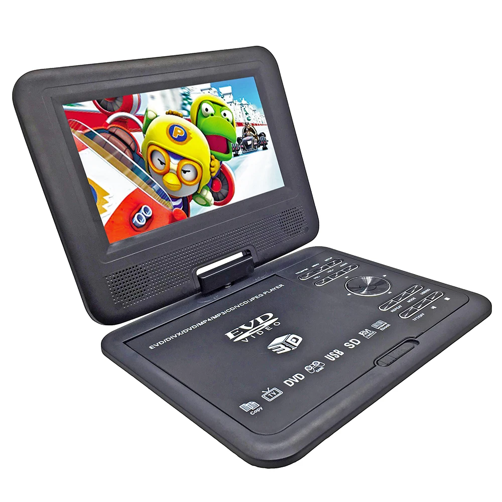 Новый 7 8 дюймов Портативный DVD EVD VCD SVCD CD плеер с функцией игры и радио ТВ AV