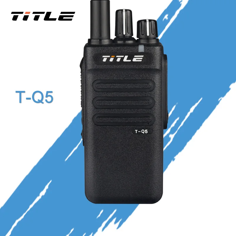 

Two Way Radio TITLE T-Q5 Walkie Talkie UHF 8W Power 16CH 5000mAh Dual PTT FM Transceiver