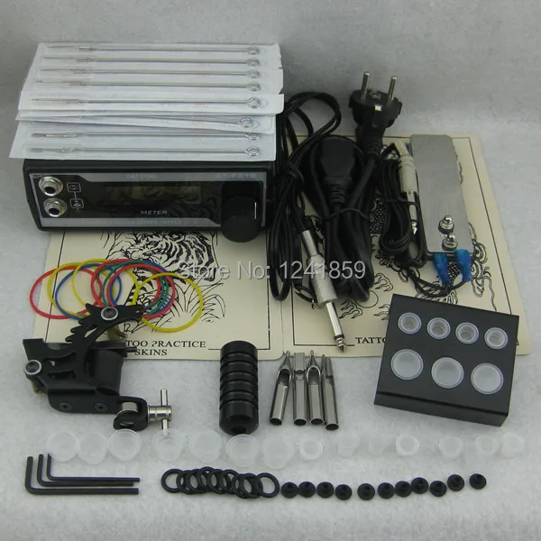 

Complete Tattoo Kit Set Tattoo Gun Power Supply Needle Grip Tip Combo Kit Set Supply TKS104#