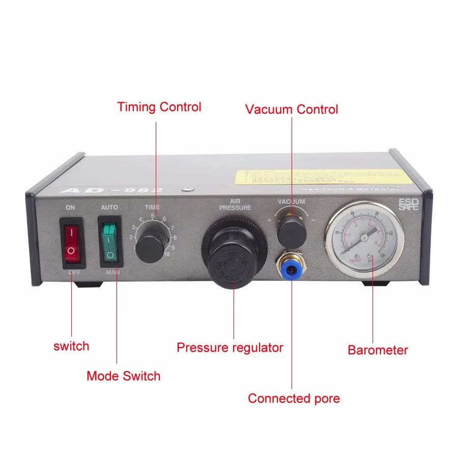 220 В ad-982 semi-auto Клей Диспенсер печатной платы паяльной пасты Жидкость контроллер Dropper жидкости дозатор