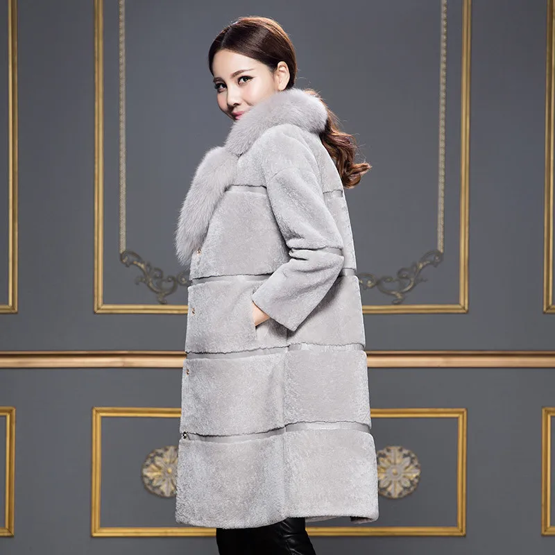 2019 Fourrure Red Femmes Faux Manteaux gray Nouvelles Marque 2019 Fourrure Red Femmes Faux Manteaux gray Nouvelles Marque