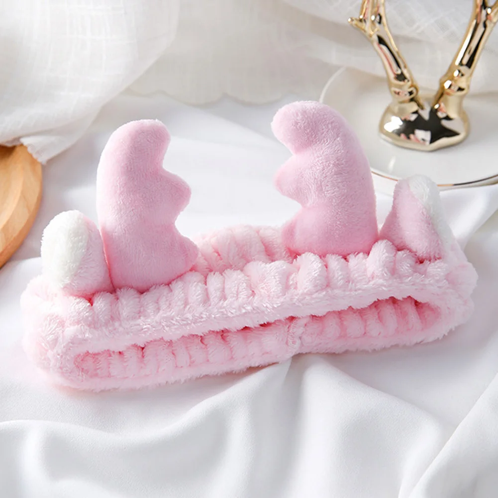 Wash Face Cute Hair Clasp Elk Antler Elastic Mask Tool Casual Make Up Bath Lovely Headwrap For Shower Makeup Headband