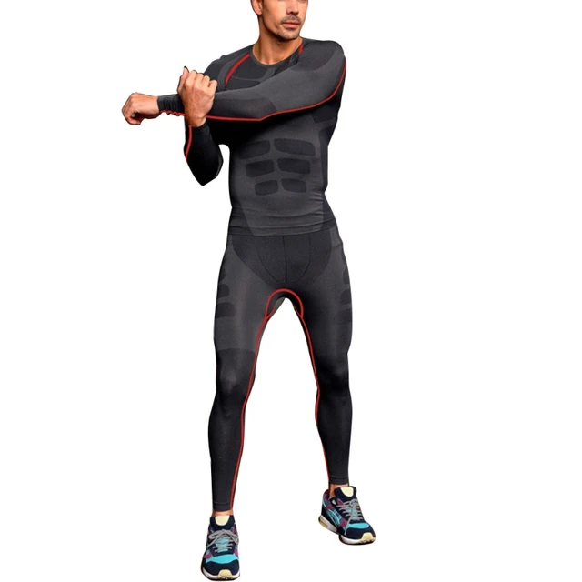 Men Yoga Tight Pants Sports Compression Wear Under Base Layer Athletic