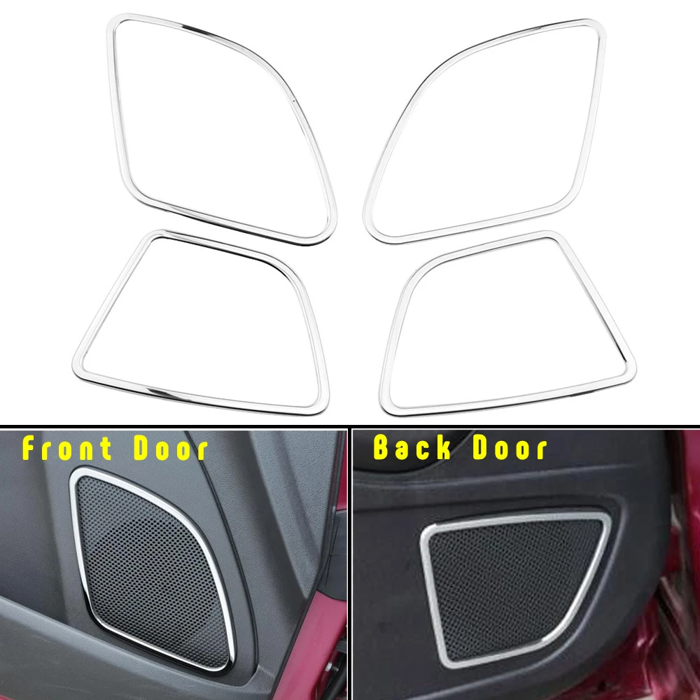 

Zlord Stainless Steel Car Door Horn Decoration Speaker Ring Trim Sequins Sticker for Ford New Fiesta MK7 2011 2012 2013 Parks