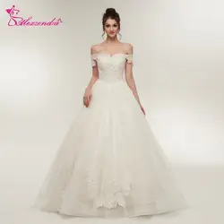 Александра наличии платья бальное платье свадебное платье с открытыми плечами свадебное платье es 2018 плюс Размеры Свадебное платье