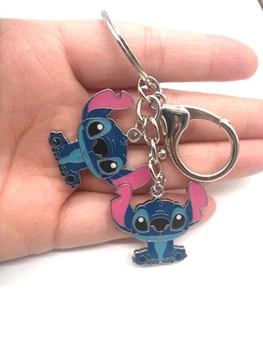 

New 12 pcs Cartoon stitch Keychain Jewelry Accessories Key Chains Pendant P29