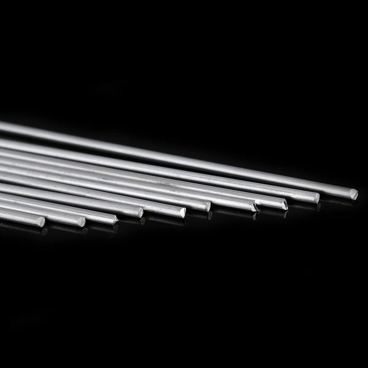 OSSIEAO 10pcs 2.4mm*450mm Silver Low Temperature Welding Rod Metal Aluminum Magnesium