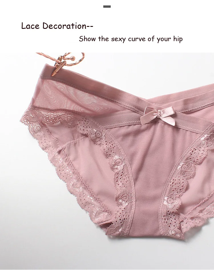 Big Size M-XXL Seamless Women's Sexy Lace Lady Panties Seamless Cotton Briefs Plus Size Girls Underwear (13)