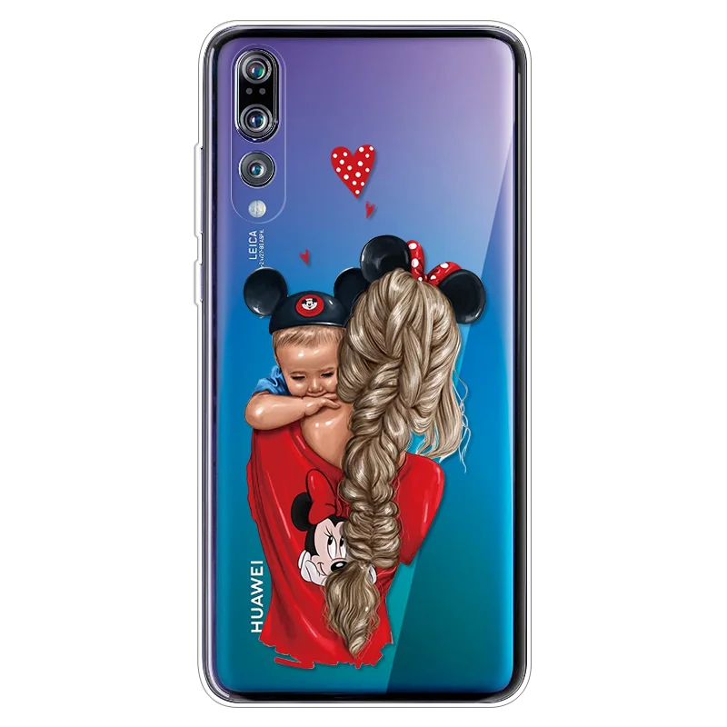 Модный черно-коричневый Чехол для мамы и дочки huawei Honor 10i Play 3 8A 8X9X10 mate 20 30 P20 P30 Lite Pro PSmart чехол