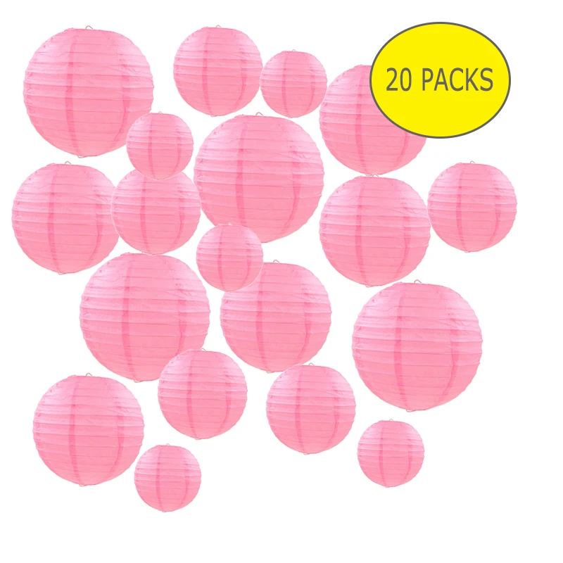20 Pcs 6 12 Pink Paper Lantern Chinese Japanese Paper Lanterns