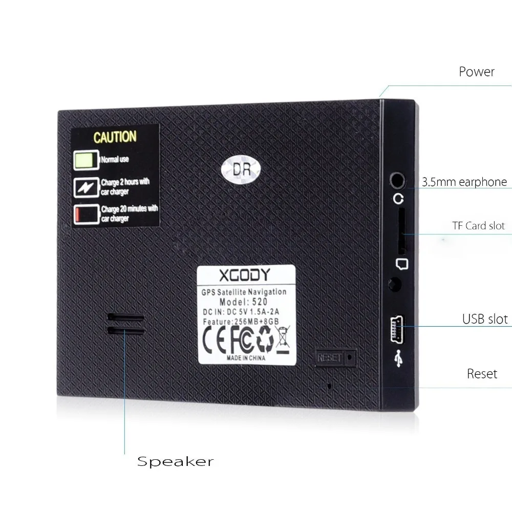 XGODY 520 5 дюймовый автомобильный GPS навигатор 256 Мб + 8 Гб Сенсорный экран FM SAT NAV