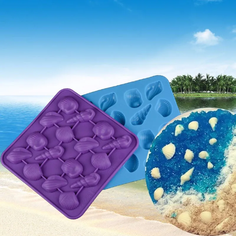 Силиконовые Sea Life тема Seashell рыбы и Seastar формы Шоколадные конфеты gumm печенье торт