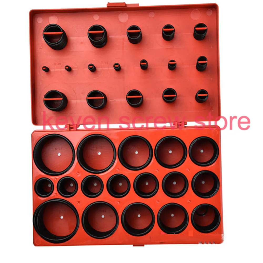 

419pcs Universal O Ring Metric Washer Seals Watertightness Assortment Kit for Automotive Mechanics O-ring Rubber Silicone Gasket