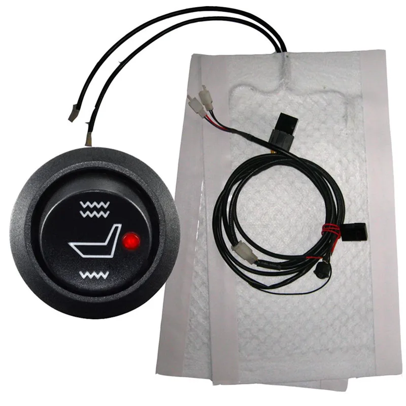 

Universal Automobile Seat Heating Kit 12V 2Pcs Carbon Fiber Heater Pads Round High/Low Switch Car Heated Seat Kit For Car Seat