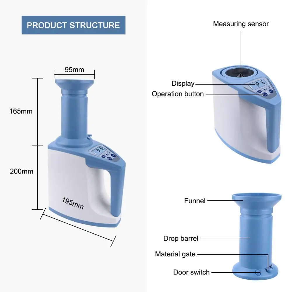 Yieryi цифровой LDS-1G зерна гигрометр для определения влажности Интеллектуальный автоматический датчик влажности для риса, пшеницы, кукуруза, рапс