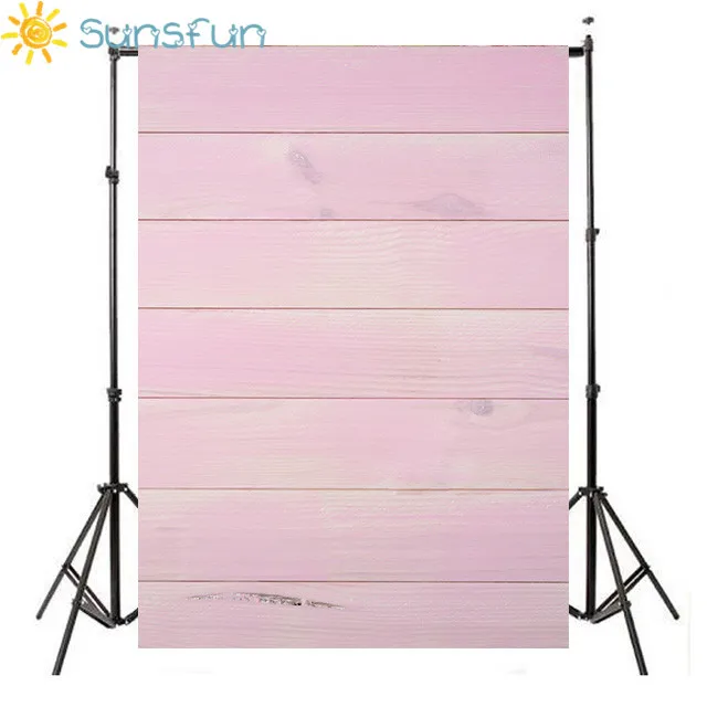 Sunsfun Light Pink Wood Floor Photography Backdrops Background Pine Wood Block Photo Studio Newborn Background HB108