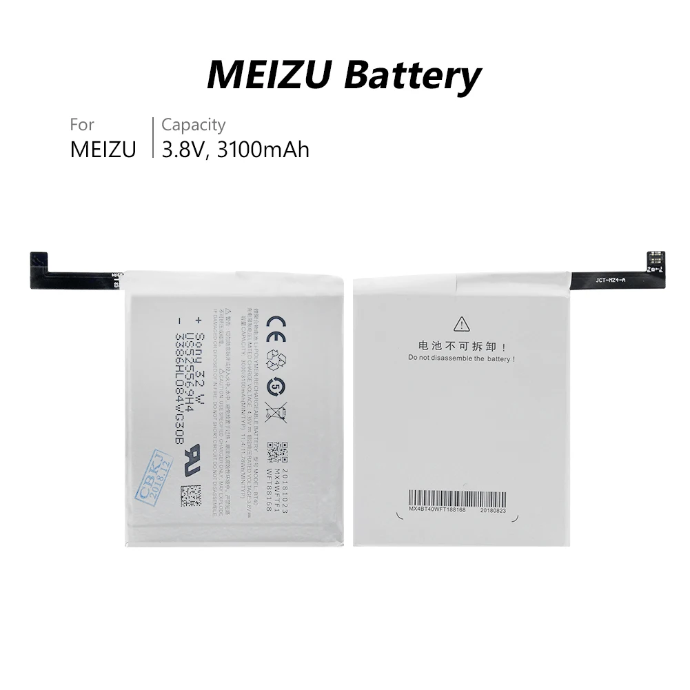 Высокое качество новая оригинальная замена MX 4 BT40 батарея для Meizu MX4 3100mAh BT 40