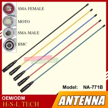 Мобильная радиоантенна с высоким коэффициентом усиления SMA/BNC 144/430 МГц Двухдиапазонная рация антенна VHF/UHF портативная Двухдиапазонная радиоантенна