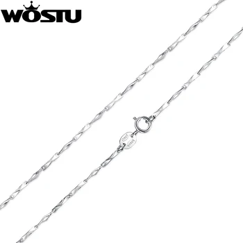 

100% 925 Sterling Silver Chains Necklaces Fit For Pendant Charm For Women Men Luxury S925 Jewelry Gift CQA003