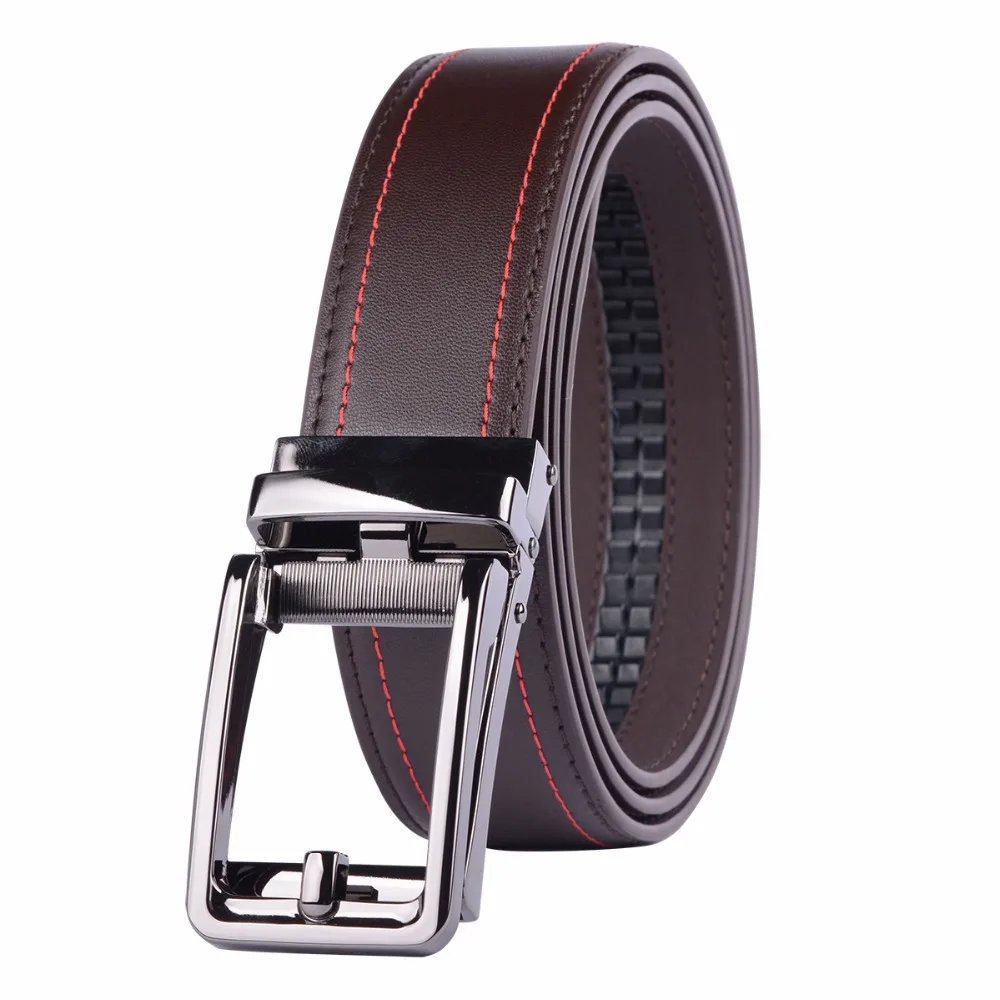 Famous Brand Top Quality Genuine Luxury Leather Belts Straps Male Metal Automatic Buckle Belt ...