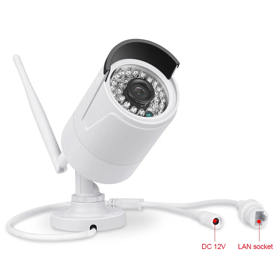HD 1080P 4CH Беспроводной NVR CCTV Системы 2MP открытый аудио Запись Wi-Fi IP Камера камера наружного видеонаблюдения Kit 7 дюймов ЖК-дисплей