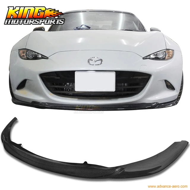 Fit 2016+ Mazda MX 5 MX5 Miata GV Style Front Bumper Lip Carbon Fiber