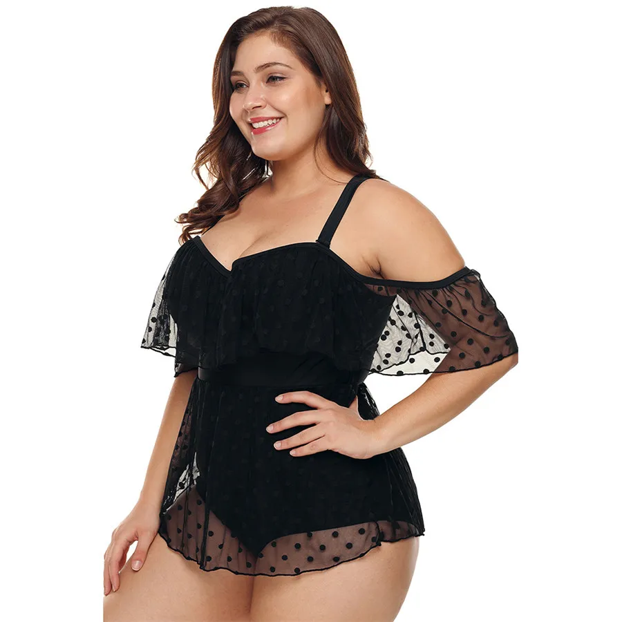 

Sexy Large Size Chest Gathered Women Swimwear Beach Tankini Bikini Set Summer Swimsuit High Quality Padded Female Bathing Suit