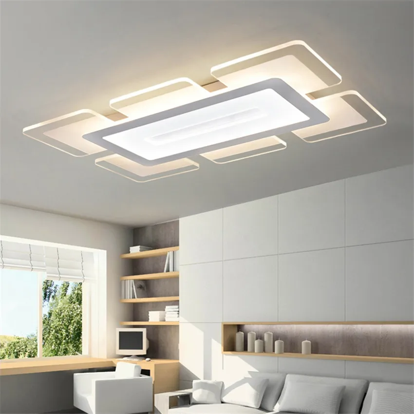 Modern Sky City High grade Led font b Ceiling b font lamp Ultrathin living room bedroom