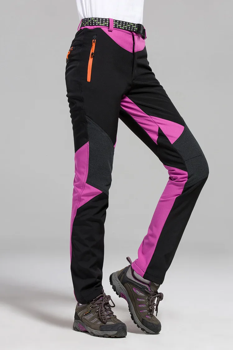 Inverno para Mulheres Esportes ao ar Velo Softshell Calças Térmicas Livre Marca Roupas Caminhadas Trekking Esqui Acampamento Feminino Va095 12 Calças de caminhadas