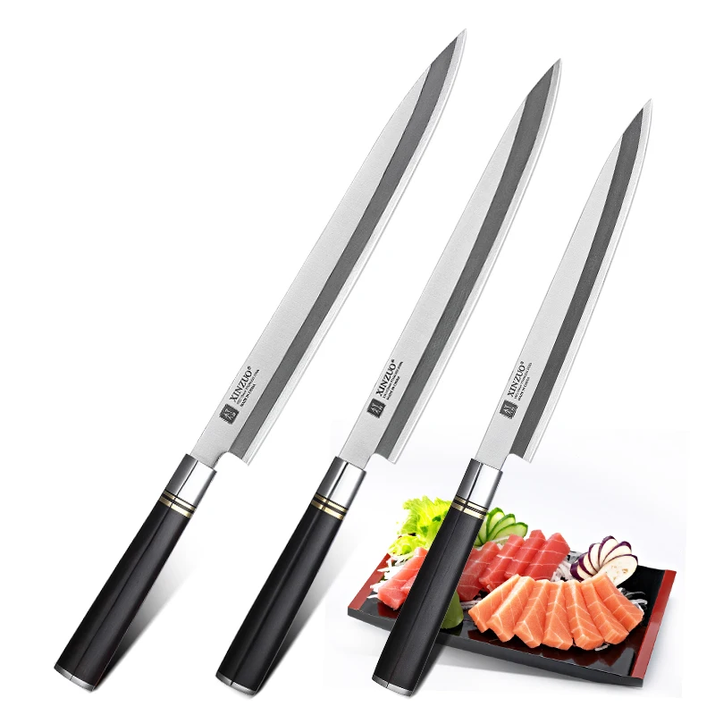 

XINZUO 240/270/300mm Gyuto Knife X5Cr15MoV Stainless Steel Japan Filleting Knife Fish Head Kitchen Knives Ebony Handle Gift Box