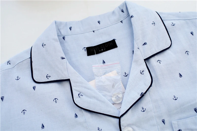 blue cotton pijamas short sleeve (5)