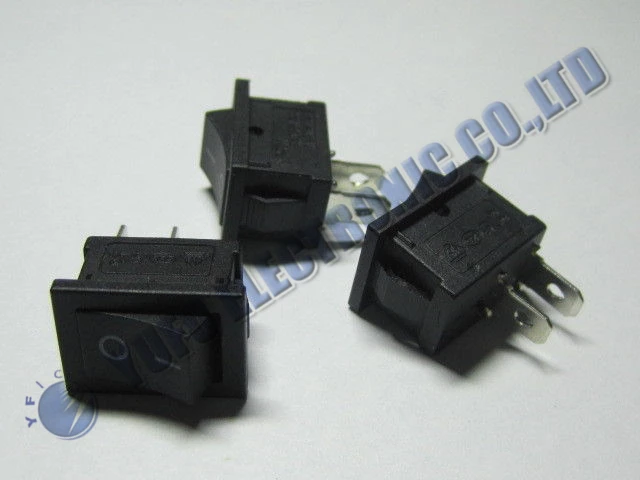 

Free Shippping one lot New Black OFF/ON Boat Car Rocker switch KCD1-101 2-pin 250V/6A 125V/10A 100PCS