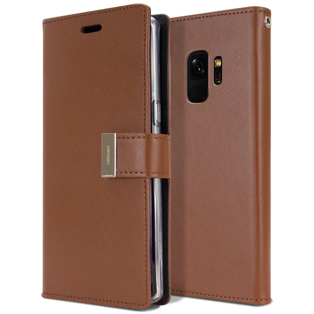 Чехол бумажник из натуральной кожи Mercury Rich Diary для Samsung Galaxy S20 Ultra S8 S9 S10 Plus Note 8 9 10