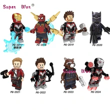 Одиночный Мститель эндшпиль Тор Железный человек паук Hawkeye Звездный Властелин военная машина Черная пантера строительные блоки Детская игрушка