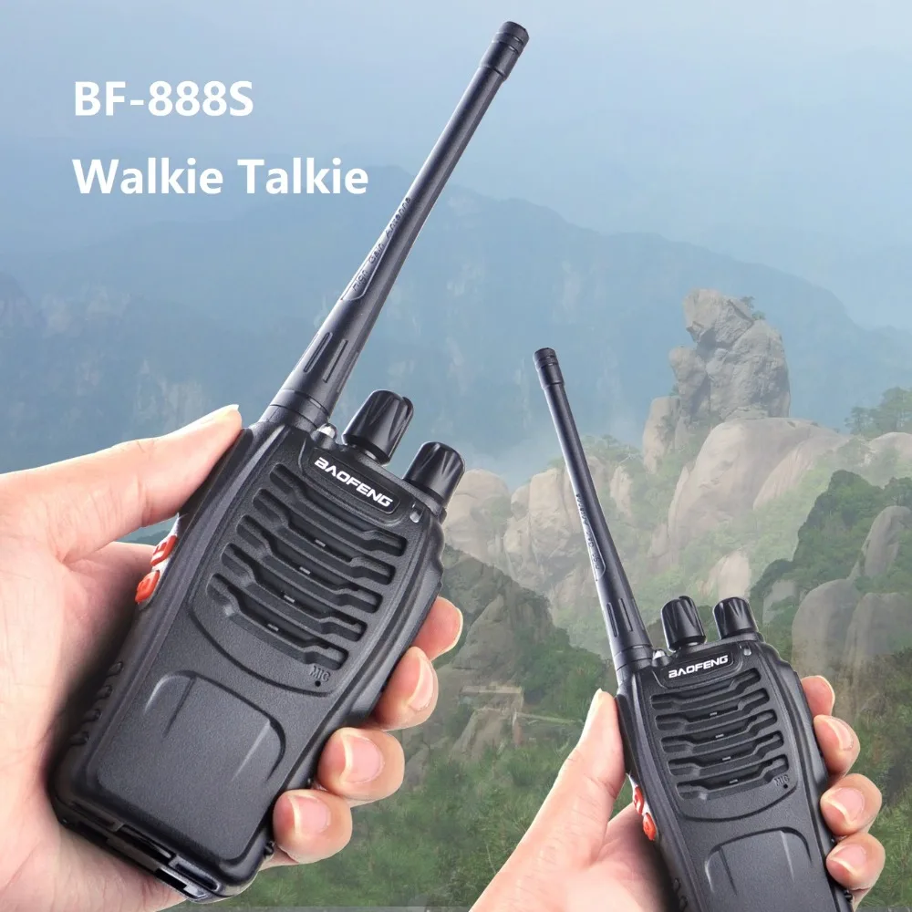 2 шт Baofeng BF-888S портативная рация 16CH bf 888s двухстороннее радио UHF 400-470MHz 2 шт охотничий трансивер с наушником