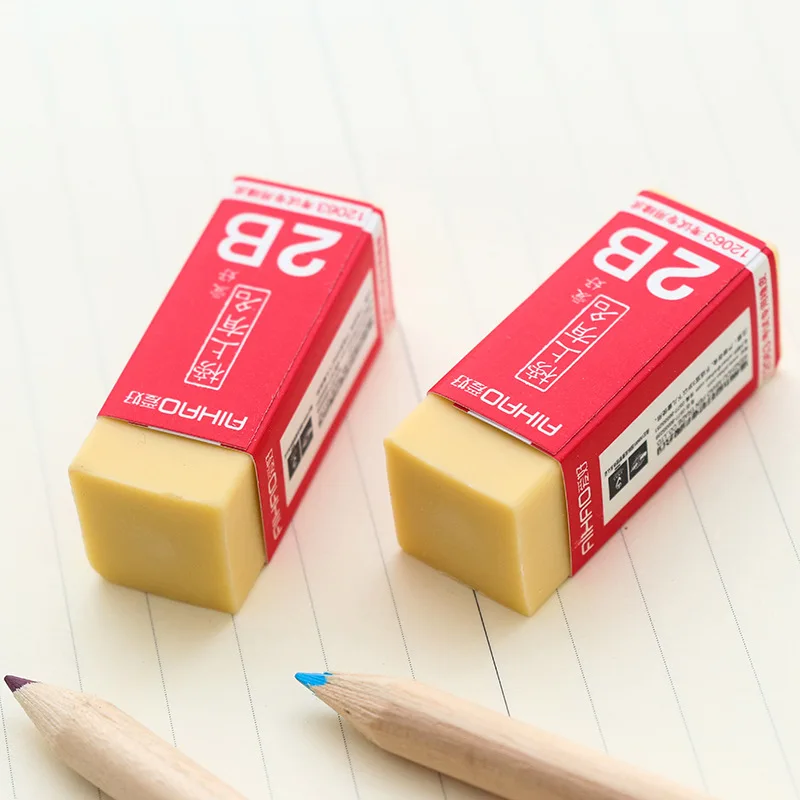 1Pcs New Fashion Red 2B Pencil Eraser Rubber Eraser Exam Primary School