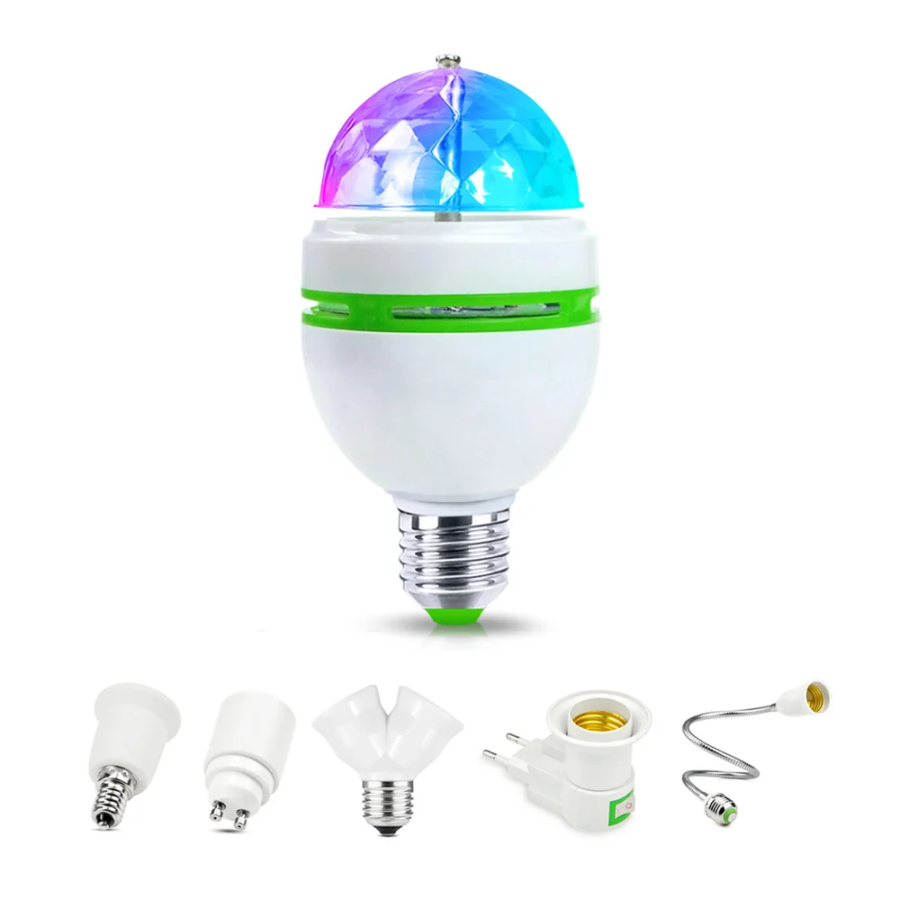 

E27 RGB LED night light 110V 220V 85-265V LED bulb holiday led lamp E27 lamp base Holders Adapter EU US plug for home lighting