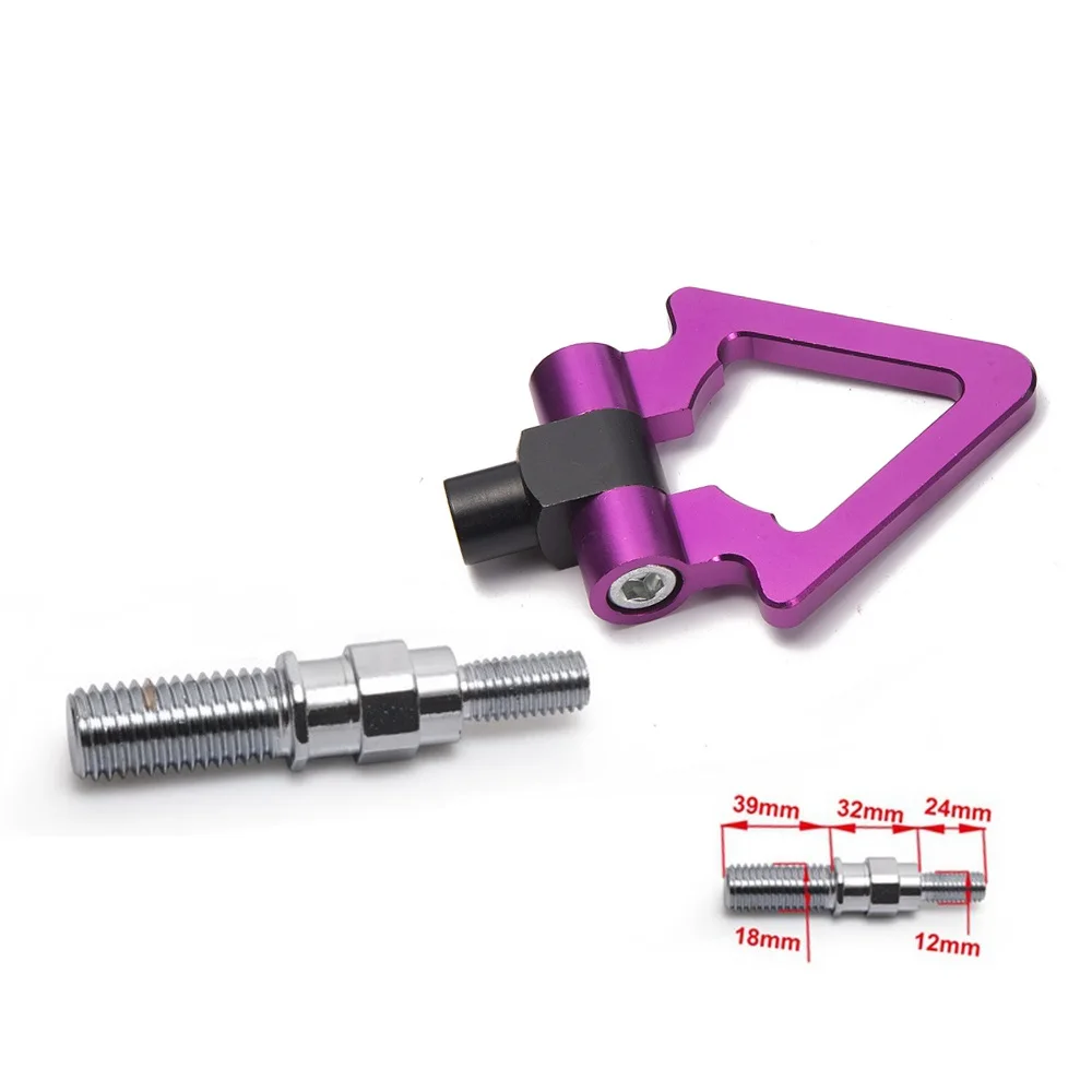 Фиолетовый Япония модели гоночный автомобиль винт алюминиевый CNC буксировочный крюк JDM гонка для Honda Toyota EP-RTH001 - Название цвета: Фиолетовый