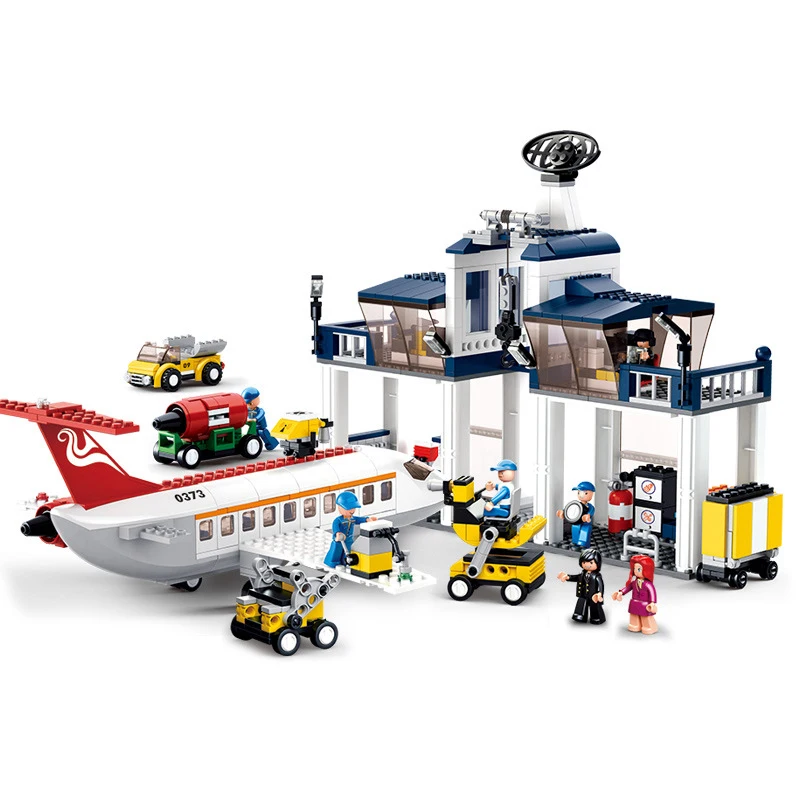 826 шт детские строительные блоки игрушка совместима с Legoingly city Civil aviation база