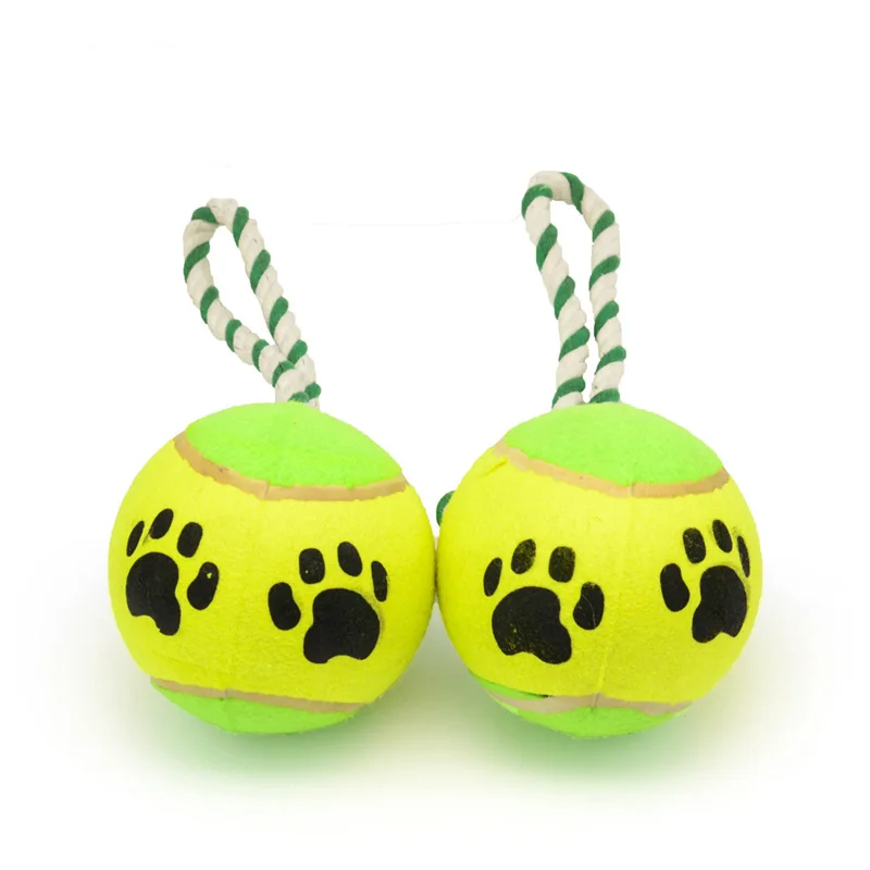 Best Selling Dog Ball Rope Knot With Rubber Ball Pet Toy For Large Dog
