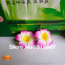 50 роза красная пена Гавайская Плюмерия цветок Frangipani цветы свадебные зажим для волос 4.5 см