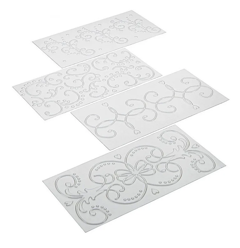 4 pcs Cake Mold Candy Cookies Silicone Molds Pastry Chocolate Biscuits Mould Baking Cake Decorating Tools Clay - Цвет: 4 pcs