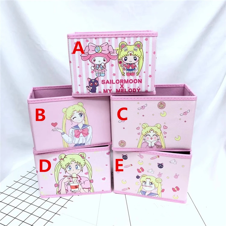 

Sailor Moon Foldable Non-woven Storage Box Girls Desktop Cosmetics Storage Box Cosmetic Case