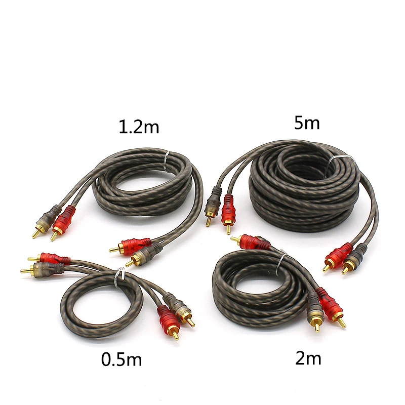 2018 кабеля автомобиль 0,5 м адаптер провода Новый RCA аудио разъем автомобиля Динамик аудио сигнальный кабель привести Y Splitter
