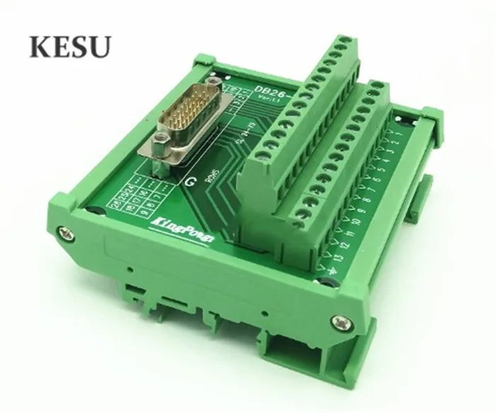 5 개/몫 26Pin DB26 Male D-SUB DR-26 신호 터미널 PCB 브레이크 아웃 모듈 박스 어댑터 커넥터