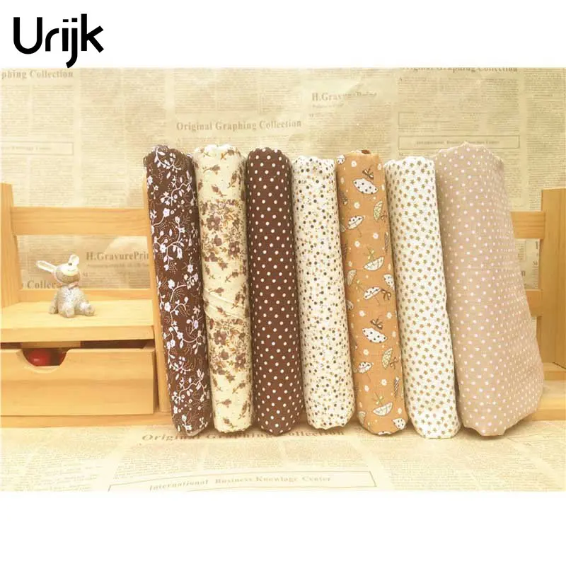 

Urijk 7PCs/set 25*25cm DIY Patchwork Fabrics For Sewing The Cloth Quilting Cotton For Needlework Tissue Doll Bedding Textile
